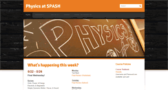 Desktop Screenshot of physicsspash.com