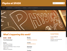 Tablet Screenshot of physicsspash.com